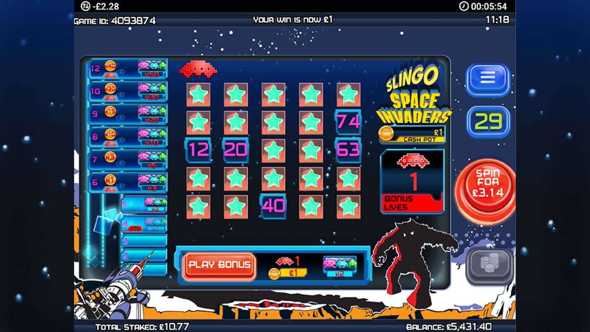 Slingo Space Invaders