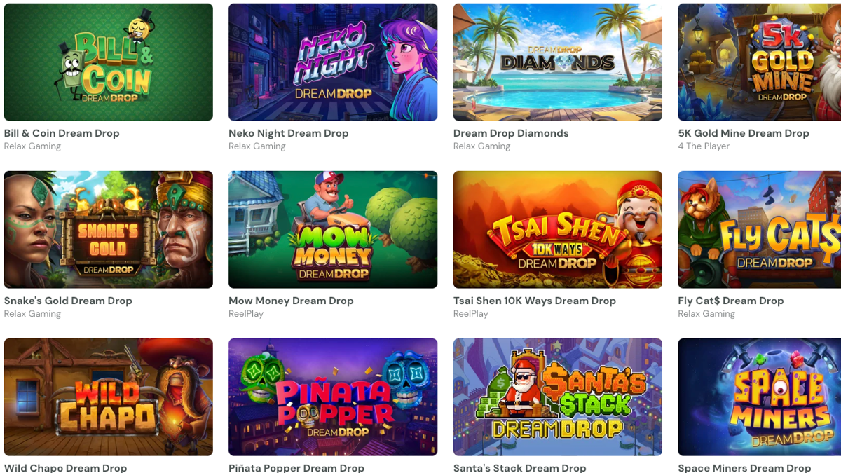 Bill & Coin Dream Drop on yksi kaikista Dream Drop kolikkopeleistä Pafilla.