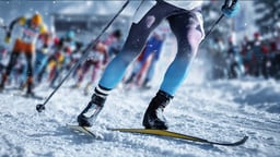 Kuva maastohiihdoin kisoista.